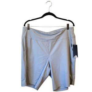 Adidas Women's Light Blue Stretchy Bermuda Shorts Size XL NWT